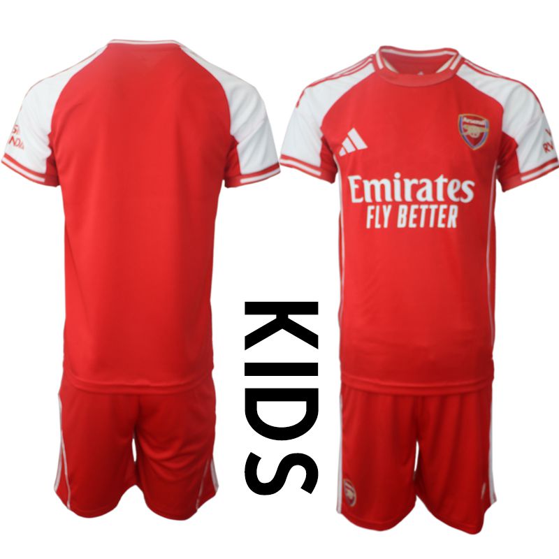 Youth 2025-2026 Season Club Arsenal home red Blank Soccer Jersey